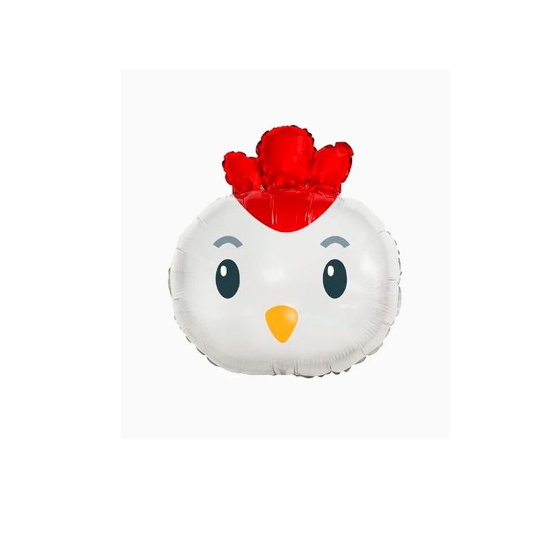GENERICO - Globo Pollo Blanco Cresta Roja 53x70cm