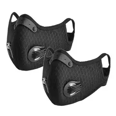 ROCKBROS - 2x mascara para bicicleta mascarilla lf2014-1 filtro kn95