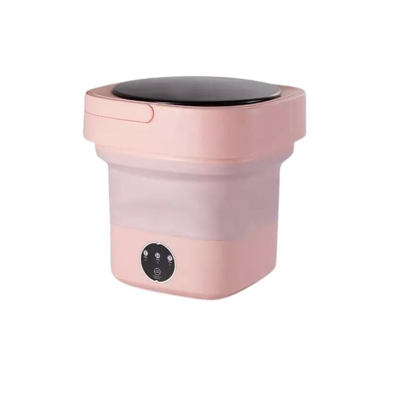 CRUSEC - Mini Lavadora Portatil Plegable Automática 7 Litros - Rosa