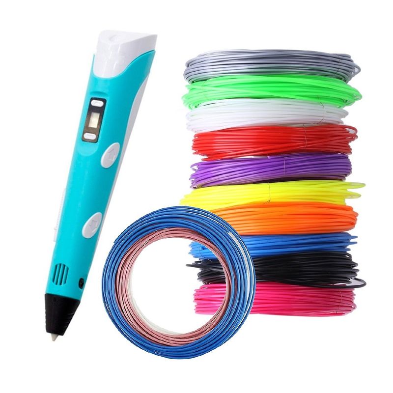 GENERICO - Lapiz impresora 3D PEN-2 RP100B - Azul+ filamentos 100m
