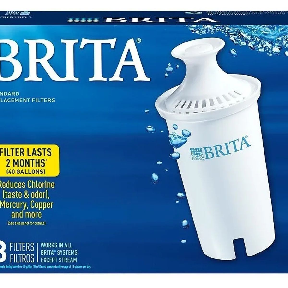 BRITA - Brita Sistema Purificador De Agua Filtro Purificador 3 Unid