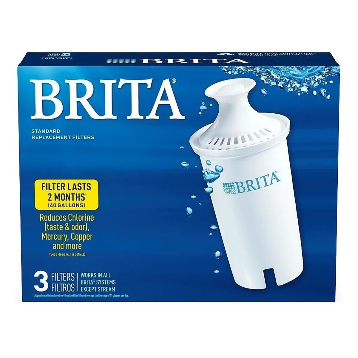 BRITA - Brita Sistema Purificador De Agua Filtro Purificador 3 Unid