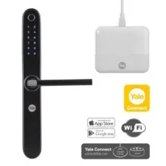 YALE - Smart Pack Cerradura YSD100 B60 Negro + Hub Connect