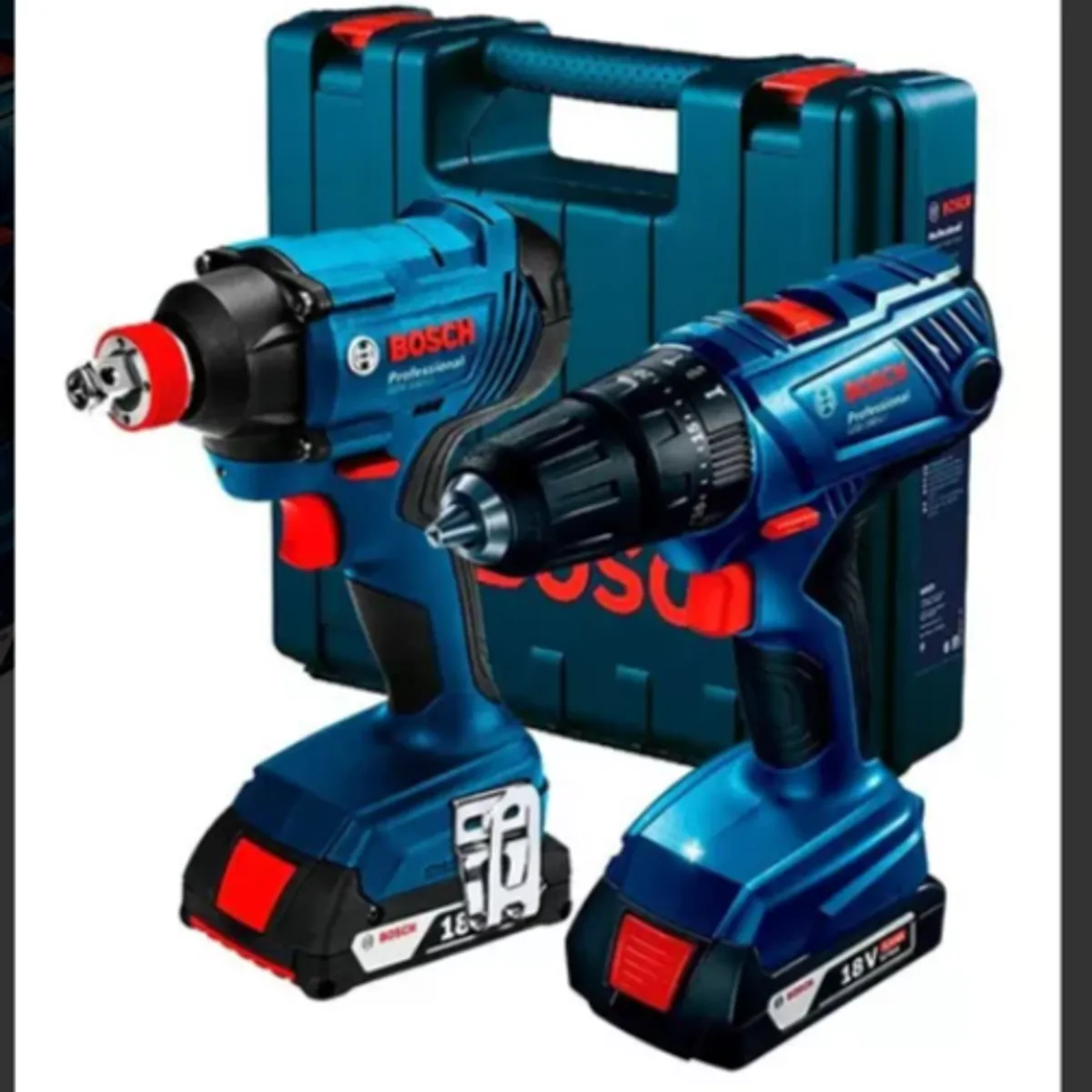 BOSCH - Taladro Percutor Gsb 180 + Llave De Impacto Gdx 180+maletín Color Azul