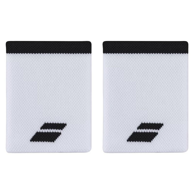 BABOLAT - MUÑEQUERAS TENIS BABOLAT LOGO JUMBO BLANCO - NEGRO