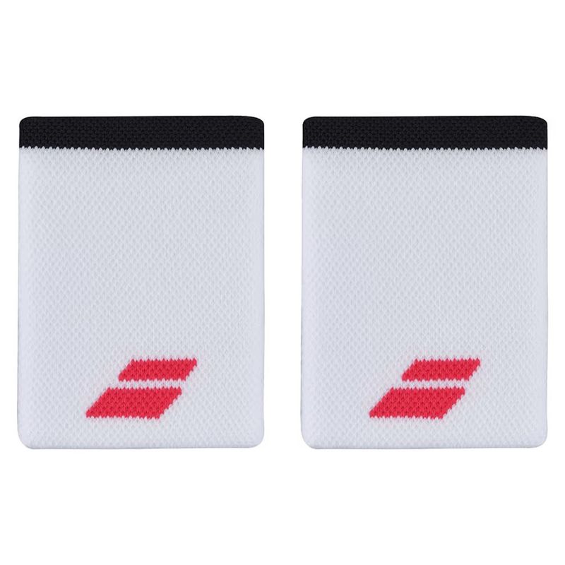 BABOLAT - MUÑEQUERAS TENIS BABOLAT LOGO JUMBO BLANCO - ROJO
