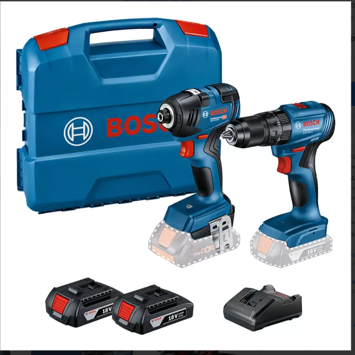 BOSCH - Kit Taladro Percutor Atornilladory Llave de Impacto Brushless