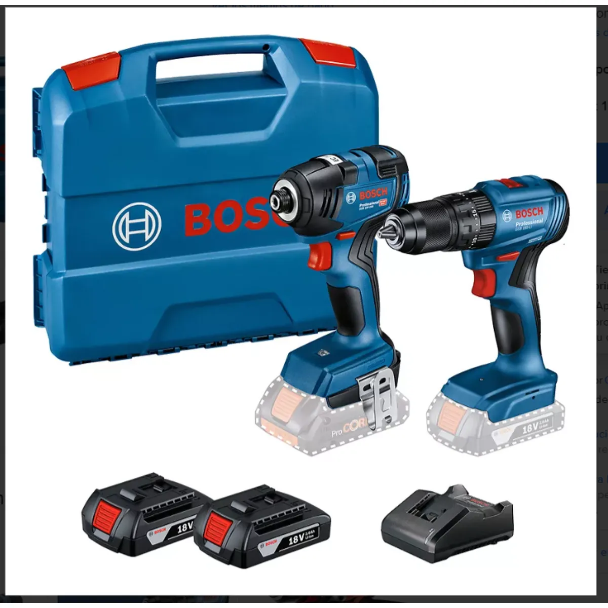 BOSCH - Kit Taladro Percutor Atornilladory Llave de Impacto Brushless