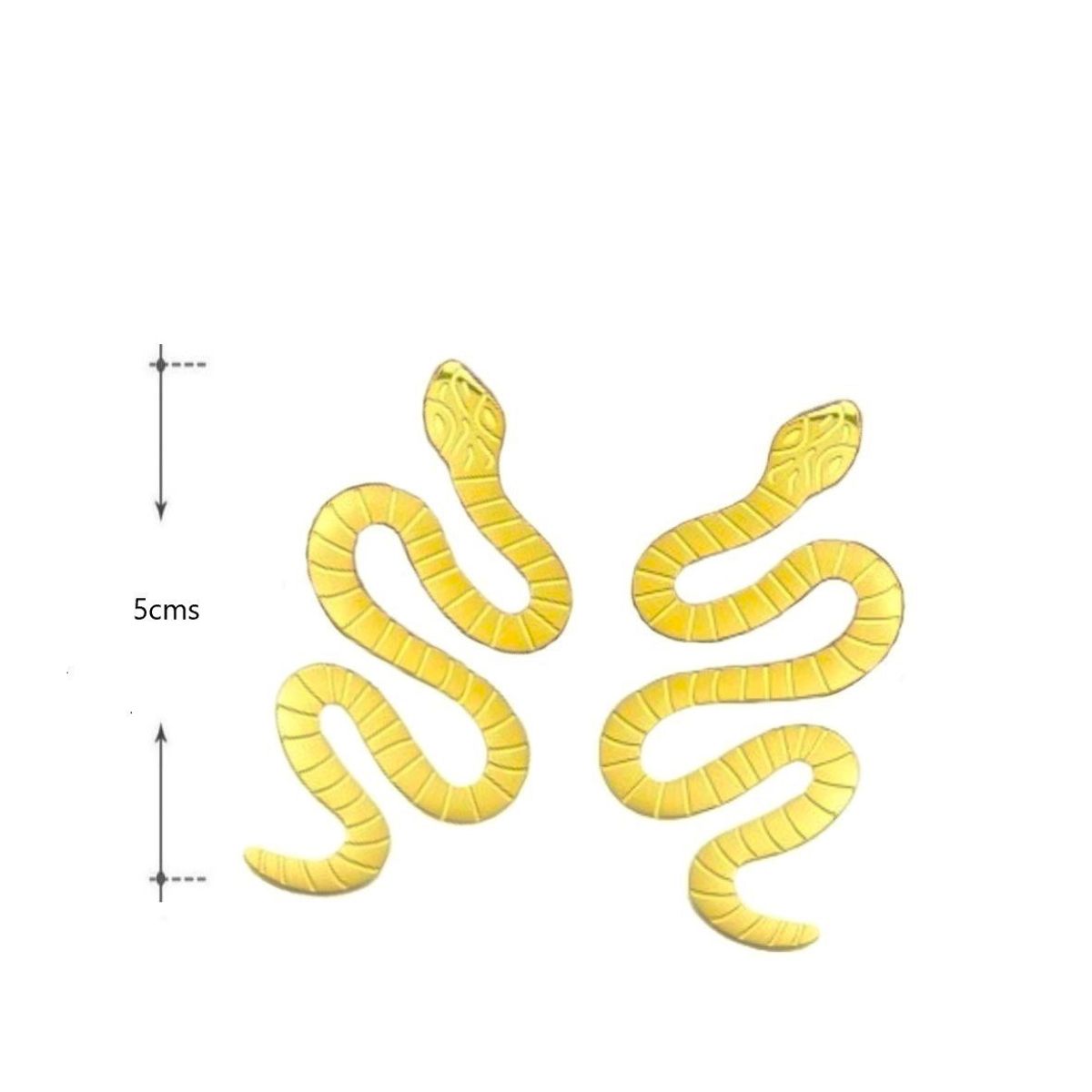 VANE COLLECTION - Aros para mujer livianos serpiente acero y baño de oro