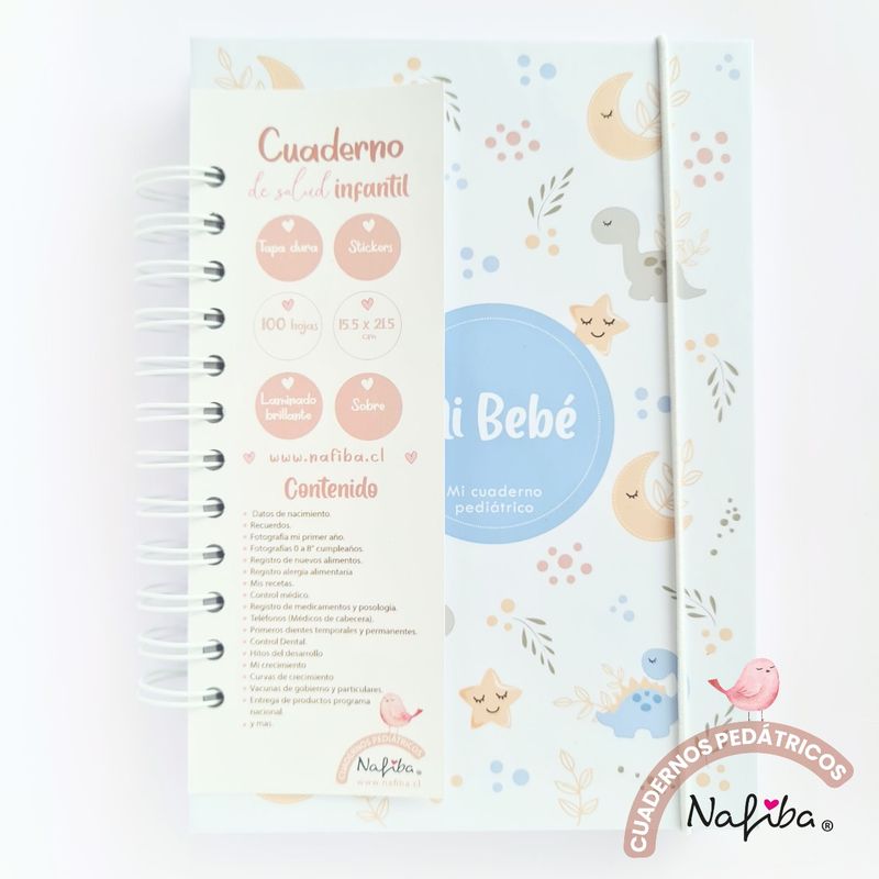 GENERICO - Libreta Pediátrica Celeste Dino