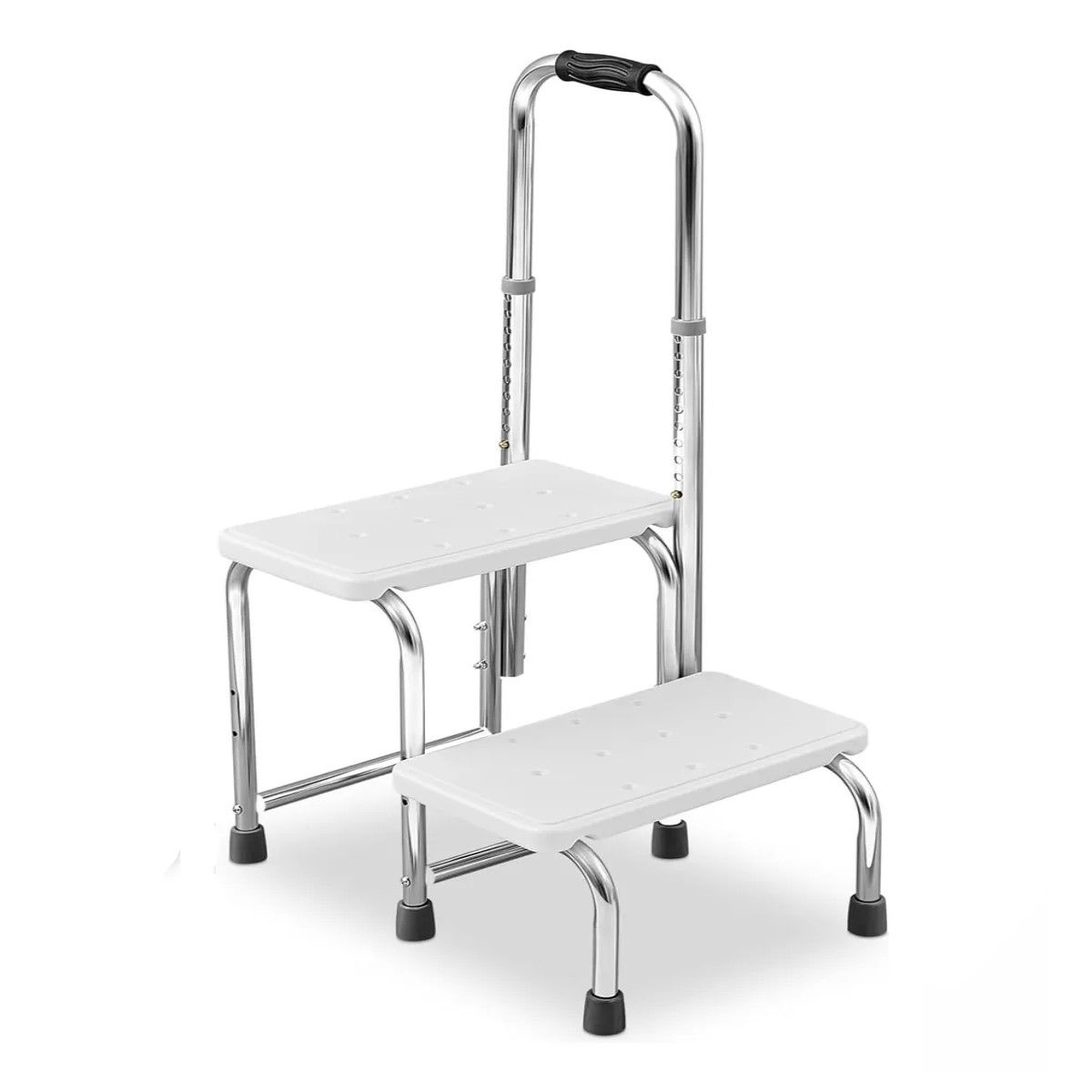 GENERICO - Escabel Escalera Clinico  Antideslizante Y Baranda 2 Peldaños 602B