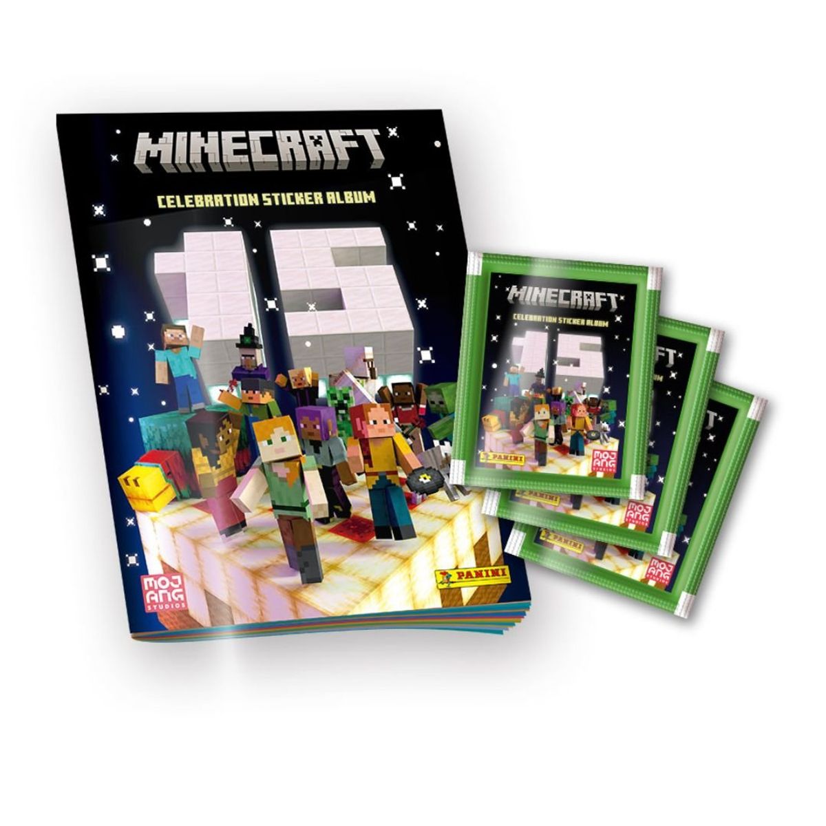 PANINI CHILE - Pack Álbum + 48 Sobres Minecraft 15° Aniversario