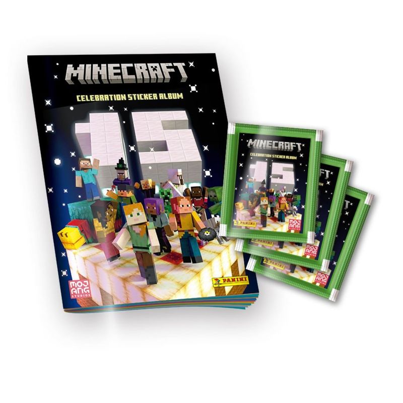 PANINI CHILE - Pack Álbum + 48 Sobres Minecraft 15° Aniversario