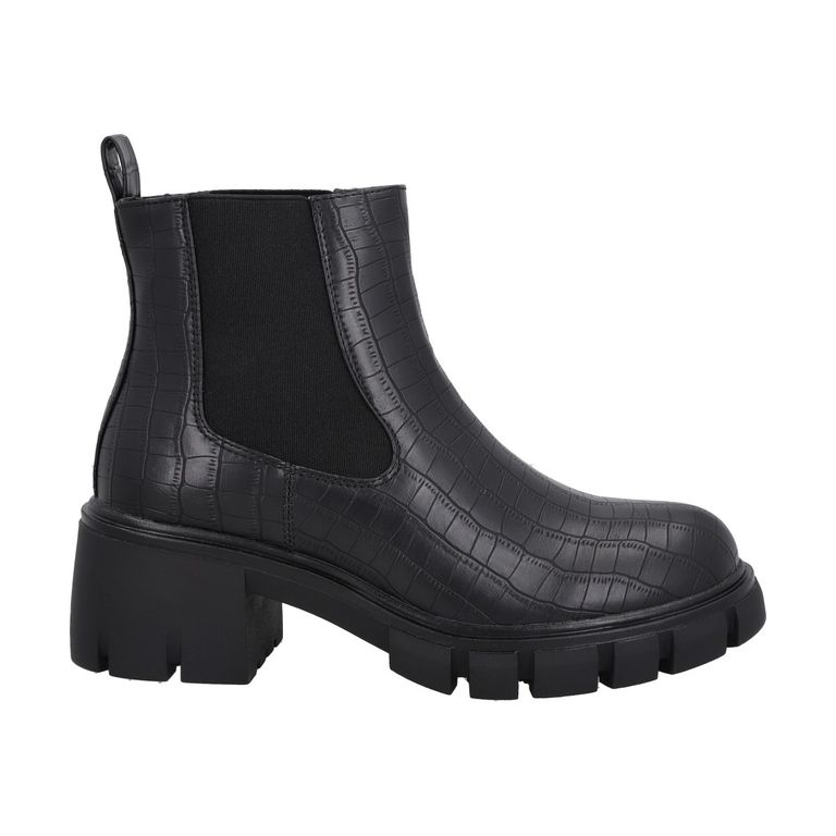Botin Casual Mujer Negro Plataforma Dona