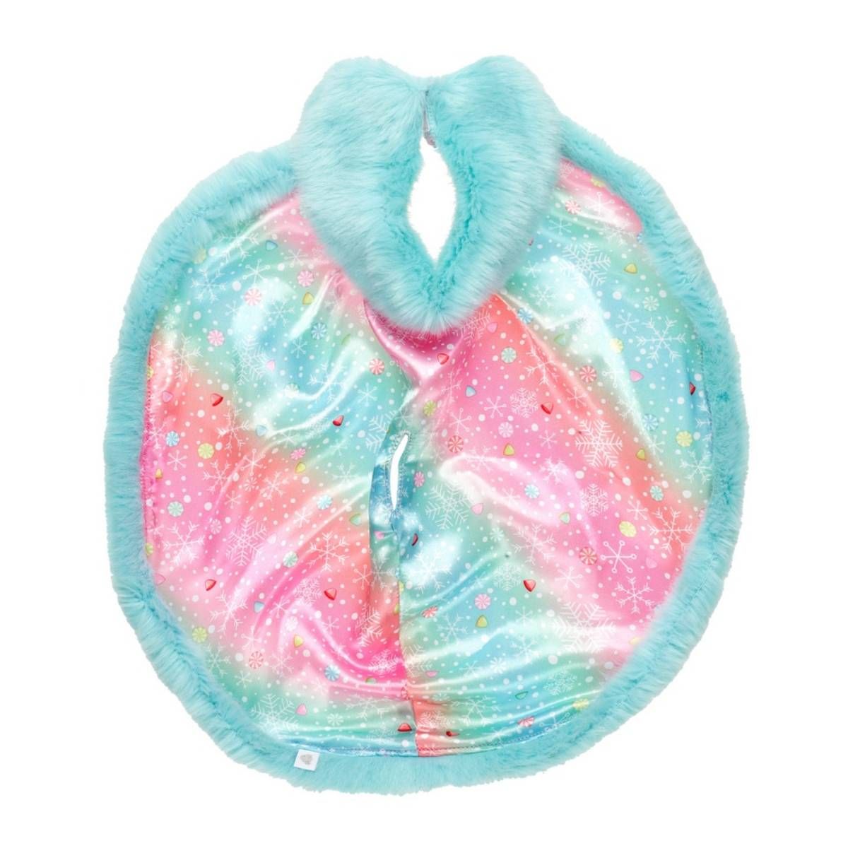 BUILD A BEAR - Capa Build a Bear diseño copos de nieve y moño