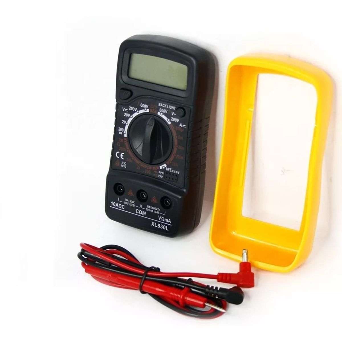 GENERICO - Multímetro Profesional Tester Pantalla Digital Lcd + Batería