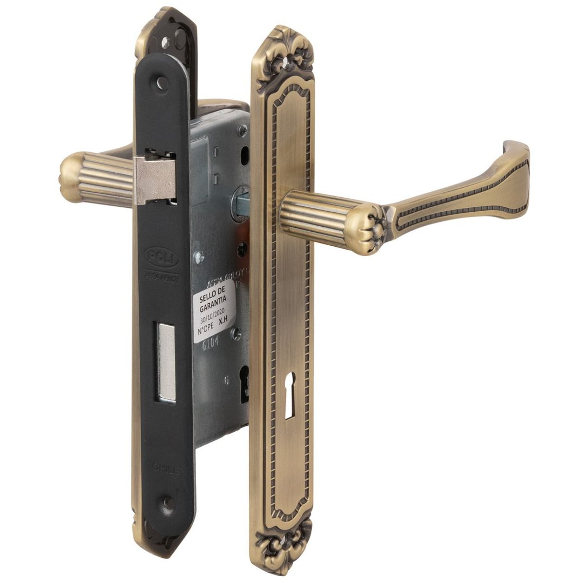 POLI - Cerradura Embutida Barroca B40 Dormitorio