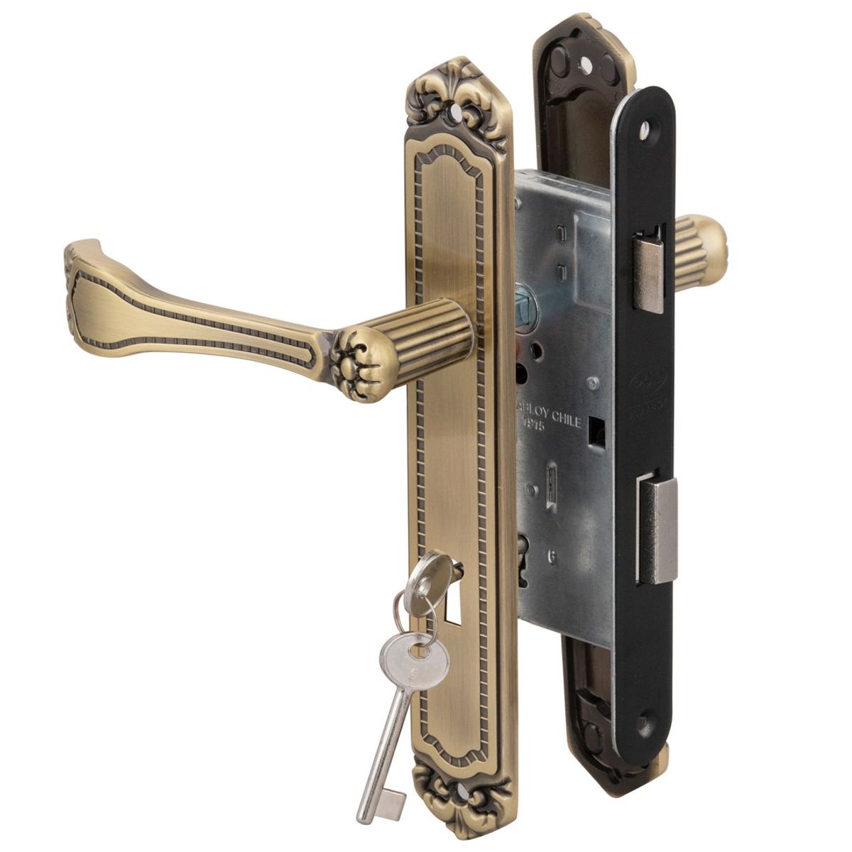 POLI - Cerradura Embutida Barroca B40 Dormitorio