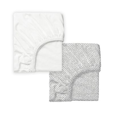 Imagen 2 del producto Pack 2 Sábana Bajera Punto Gris y Lisa Blanca Cuna