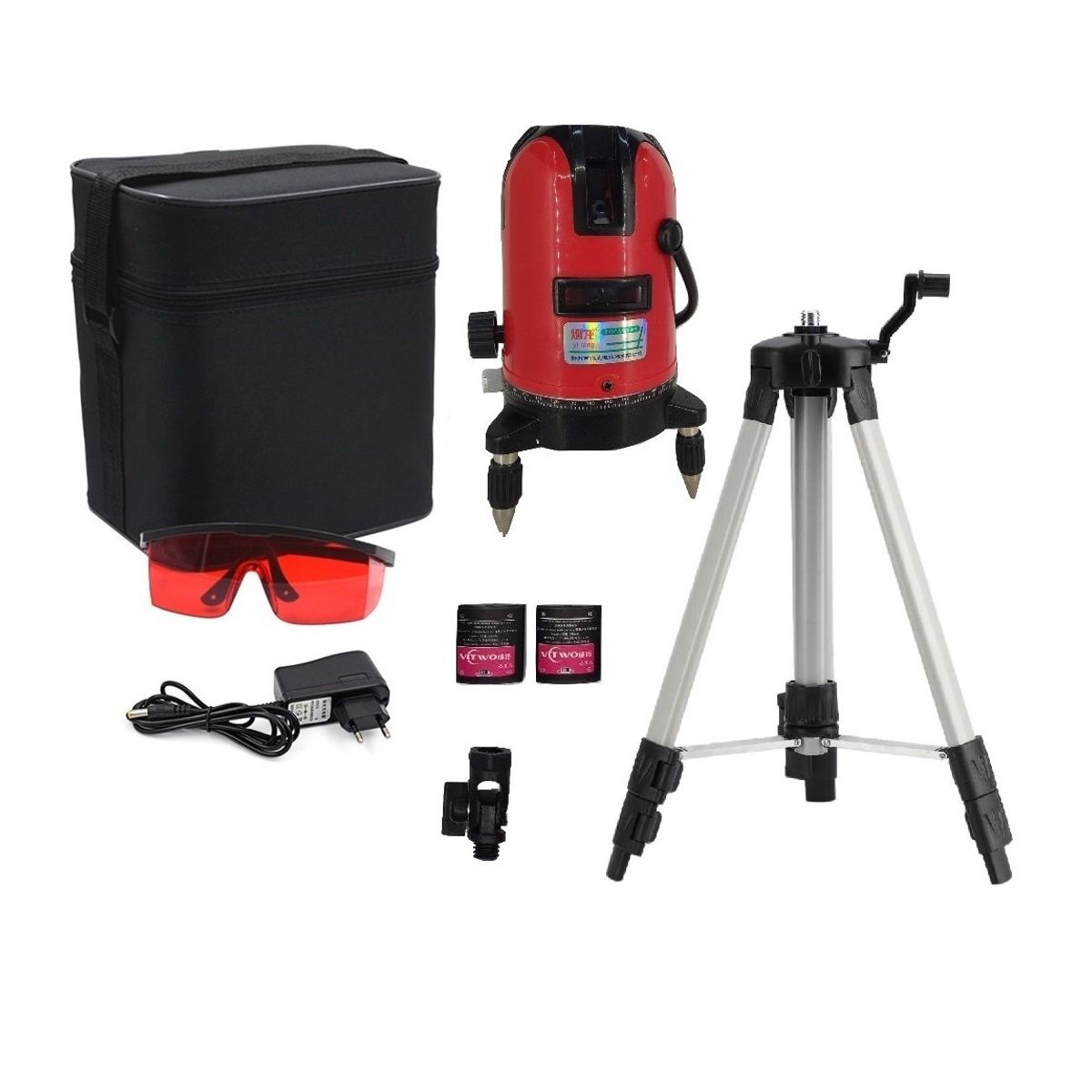 GENERICO - Nivel Láser 5 Líneas Recargable  Tripode 12 Mts