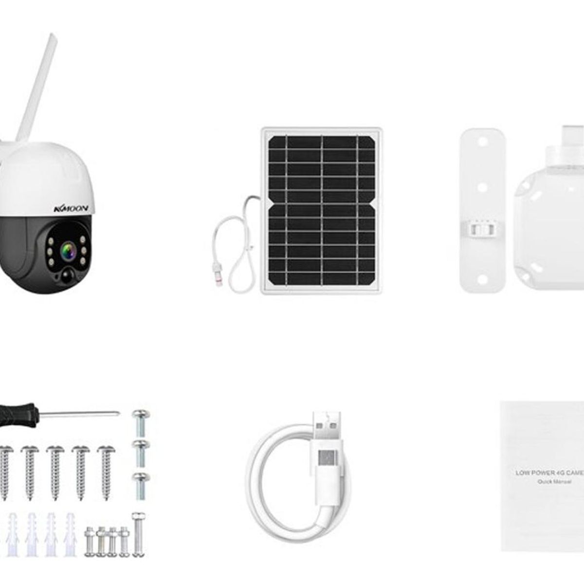 IMPORTCLICK - Cámara Seguridad Solar Visión Nocturna Led IP66