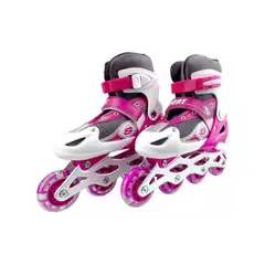 IMPORTCLICK - Patines Roller Línea Juveniles Ajustable Rosado L - Rosa