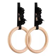 IMPORTCLICK - Anillas Olímpicas Madera Gimnasia Crossfit Calistenia