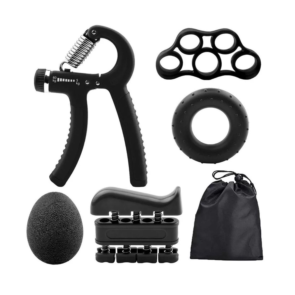 IMPORTCLICK - Kit Ejercitador Fortalecedor Manos 5 Pcs Ajustable