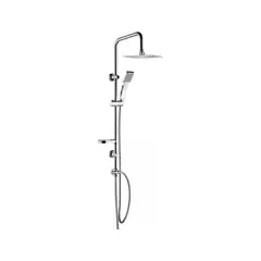 IMPORTCLICK - Columna Ducha Plato Plano Moderna Metal Cromado - Plateado