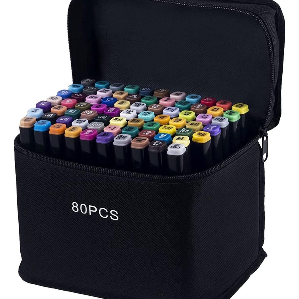 IMPORTCLICK - Set 80 Lápices Marcadores Gráficos Dibujo Doble Punta - Multicolor