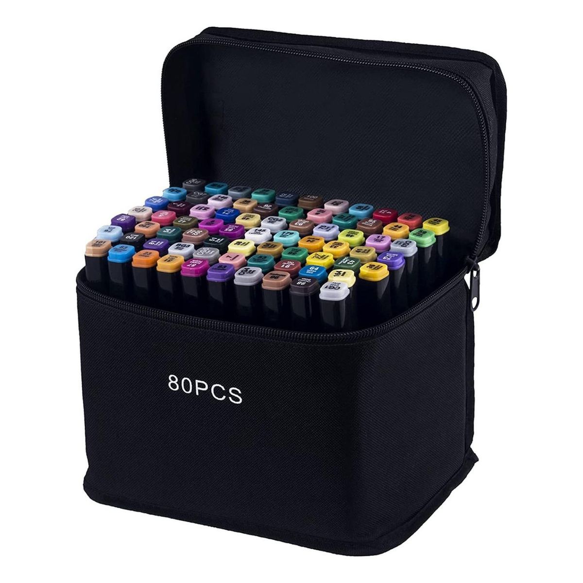 IMPORTCLICK - Set 80 Lápices Marcadores Gráficos Dibujo Doble Punta - Multicolor