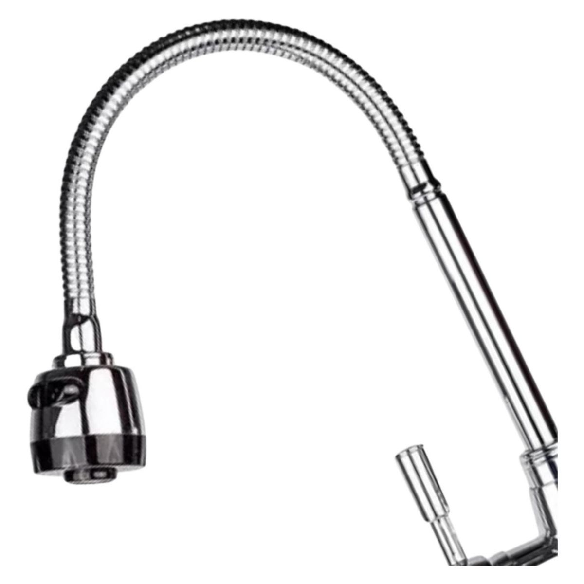 IMPORTCLICK - Llave Grifo Monomando Lavaplatos Extensible Profesional - Plateado