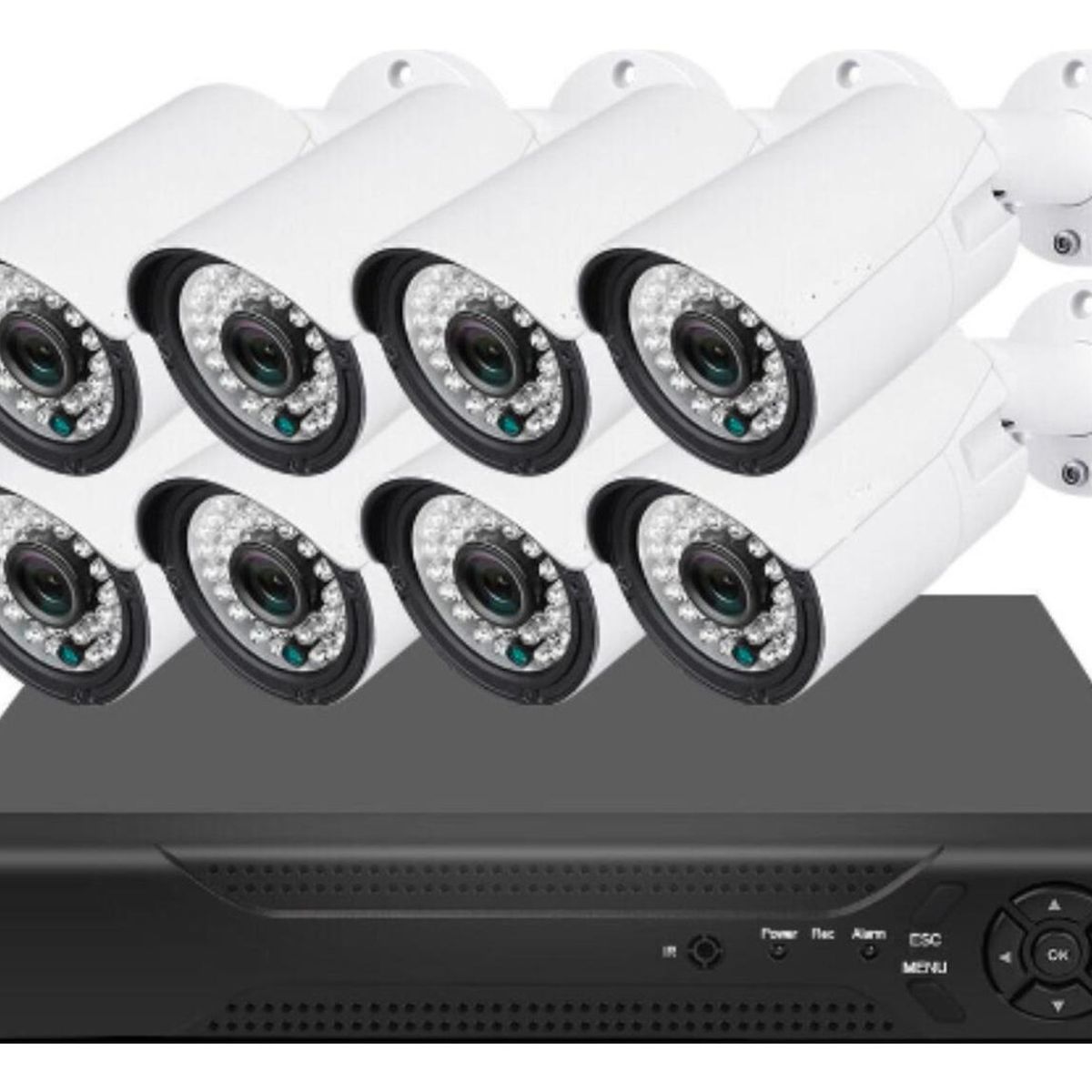 IMPORTCLICK - Kit CCTV 8 Cámaras De Seguridad Mas DVR 1080p Full HD
