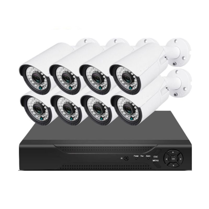 IMPORTCLICK - Kit CCTV 8 Cámaras De Seguridad Mas DVR 1080p Full HD