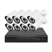 IMPORTCLICK - Kit CCTV 8 Cámaras De Seguridad Mas DVR 1080p Full HD