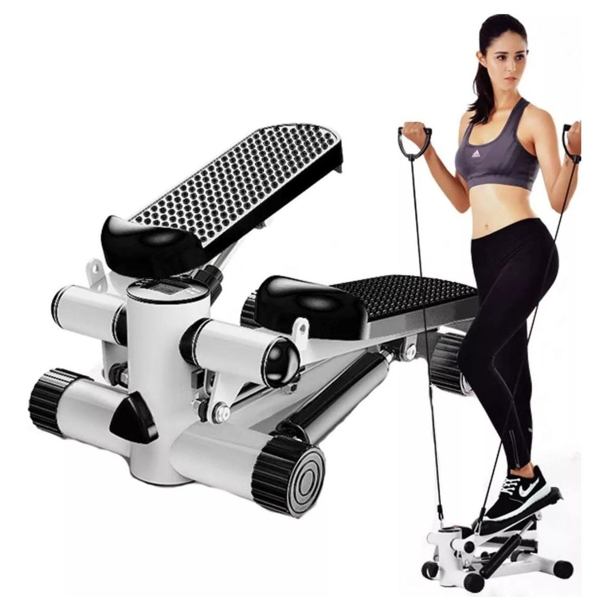 IMPORTCLICK - Maquina Gimnasia Fitness Mini Stepper Banda Resistencias