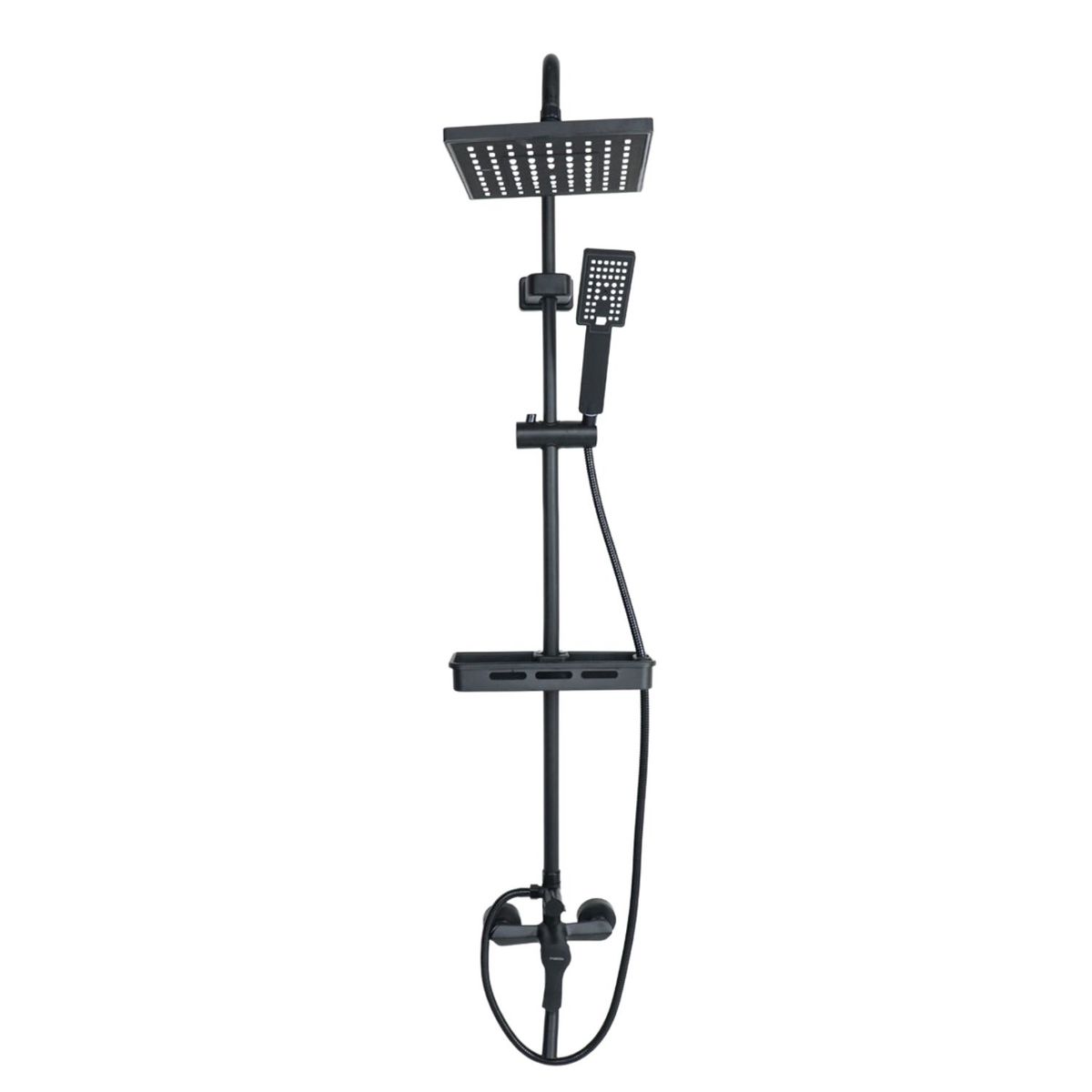 IMPORTCLICK - Ducha Columna Llave Monomando Moderna Cuadrada Acero Negro