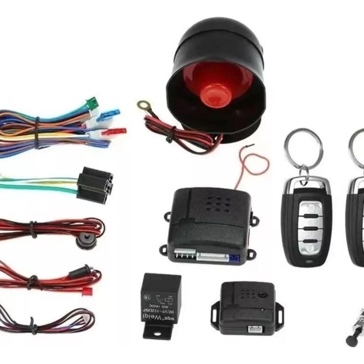 IMPORTCLICK - Alarma Auto Sistema Anti Robos Seguridad 2 Mandos - Negro