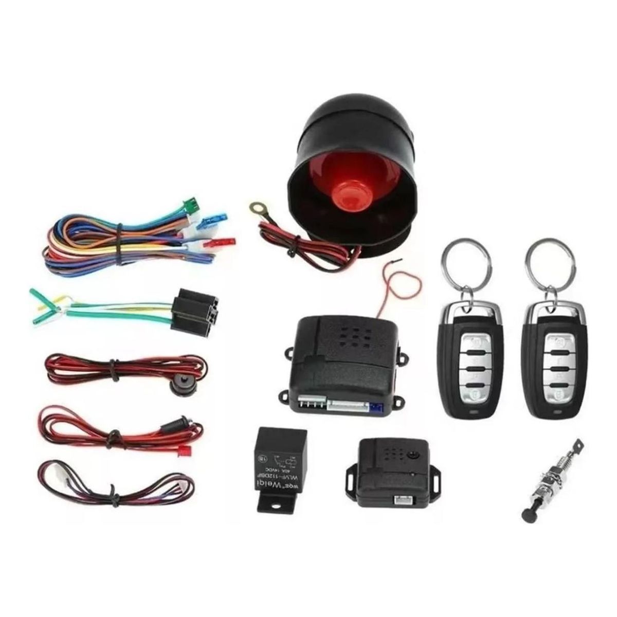 IMPORTCLICK - Alarma Auto Sistema Anti Robos Seguridad 2 Mandos - Negro