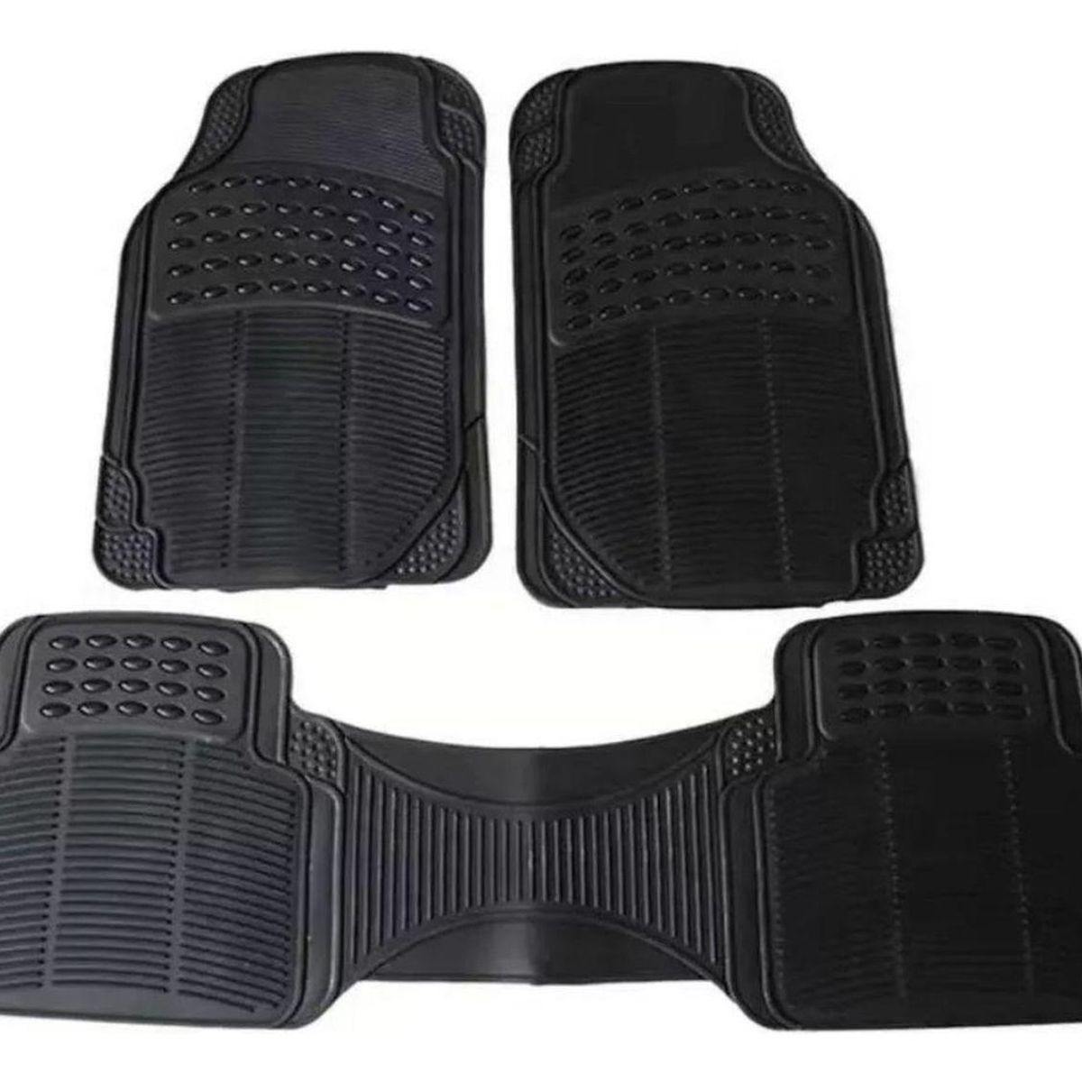 IMPORTCLICK - Set 3 Pisos Goma Auto Vehículos Universal Negro