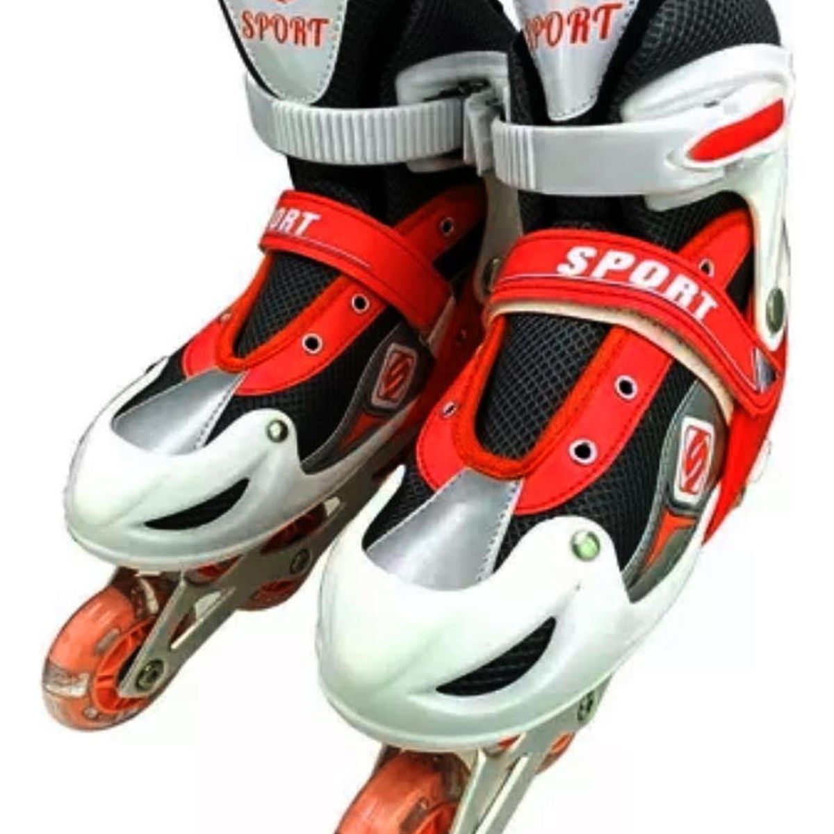IMPORTCLICK - Patines Roller Línea Juveniles Ajustable Rojo S