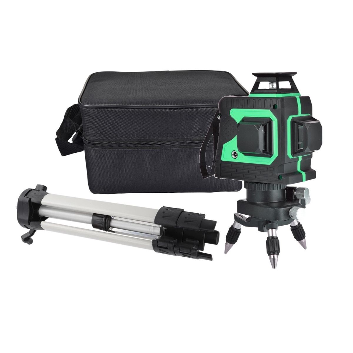 GENERICO - Nivel laser 12 líneas autonivelante 360 cruz + estuche y tripode TQ12