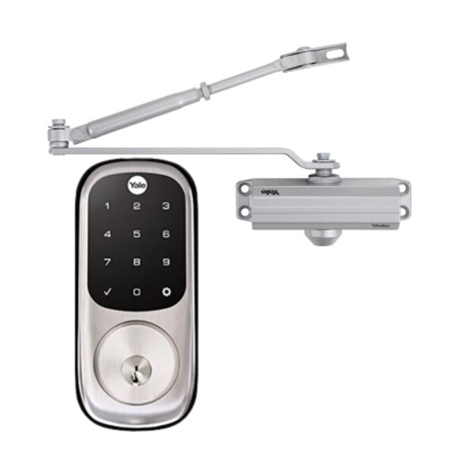 YALE - Pack Cerrojo Digital YRD226 + Cierrapuerta YL2