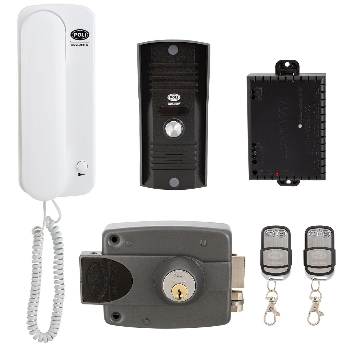 POLI - Cerradura 3010 Kit Portero Control Remoto POLI