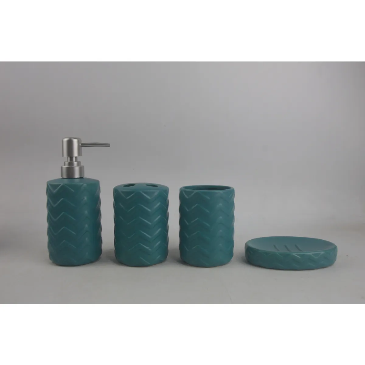 CHANTILLY - Set Accesorios Baño 4 Piezas Bacco Azul CHANTILLY