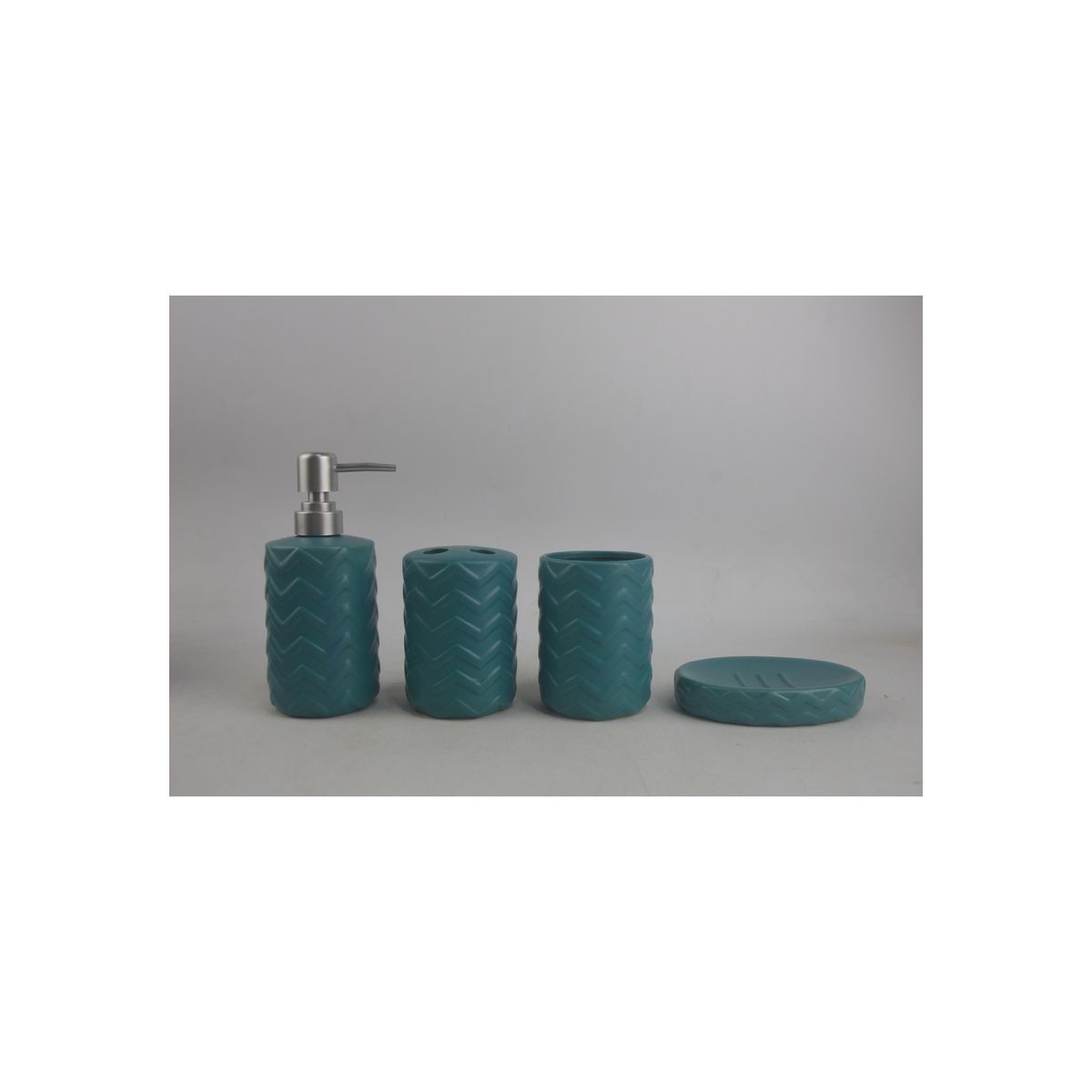 CHANTILLY - Set Accesorios Baño 4 Piezas Bacco Azul CHANTILLY