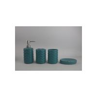 Set Accesorios Baño 4 Piezas Bacco Azul