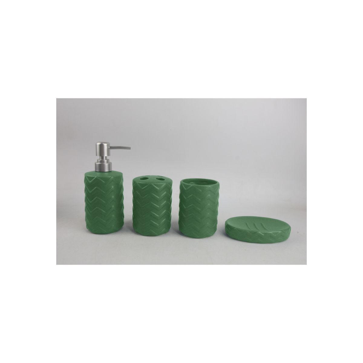 CHANTILLY - Set Accesorios Baño 4 Piezas Bacco Verde CHANTILLY