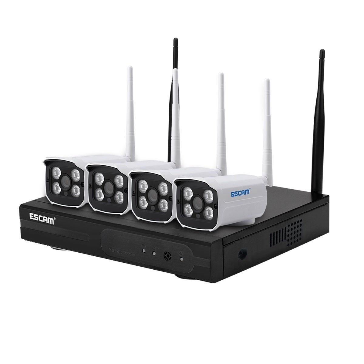 ESCAM - Kit Nvr Cámaras De Seguridad Wifi Escam Wnk403 3MP