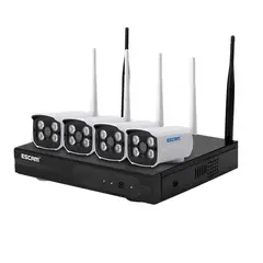 ESCAM - Kit Nvr Cámaras De Seguridad Wifi Wnk403 3MP